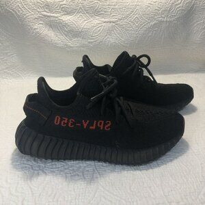 Adidas Yeezy Boost 350 V2 Bred Black Red Sneakers Athletic Shoes